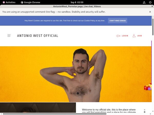 Antoniowestofficial.com Kennwort