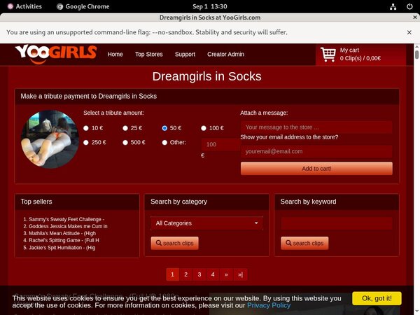 DreamgirlsInSocks Discount Member