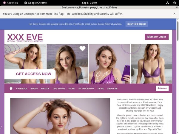 Eve Lawrence Member Account
