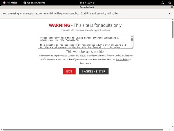 Free Pass Submissive X