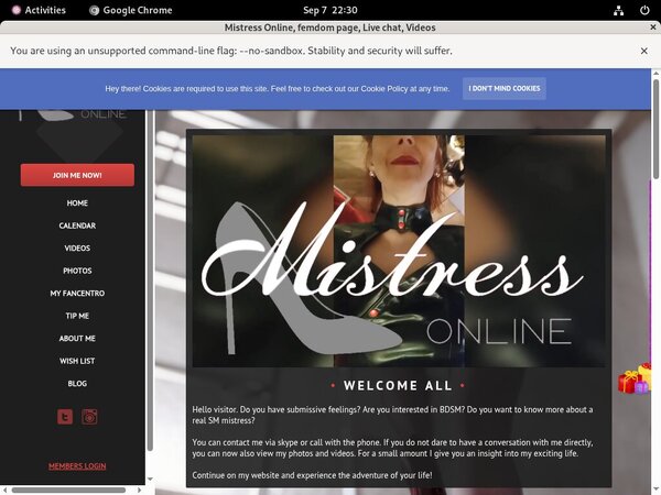 MistressOnline Account Online