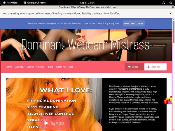 Paypal Dominant Miss - Classy FinDom Webcam Mistress