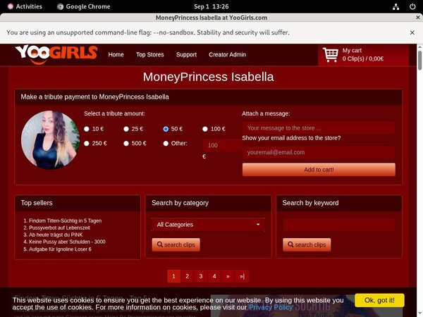 Register MoneyprincessIsabell
