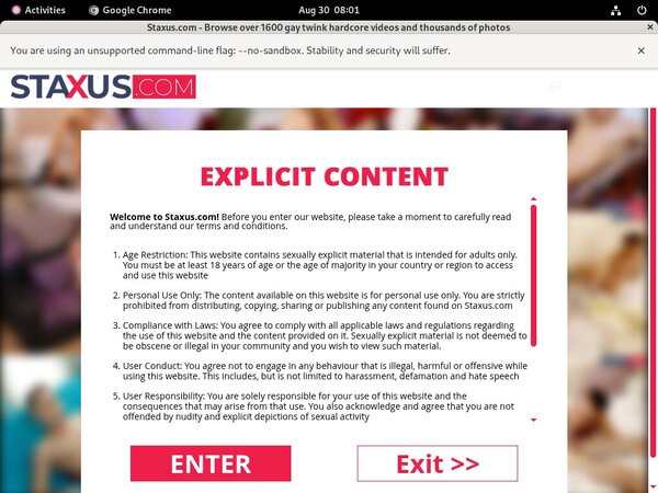 Staxus Valid Account